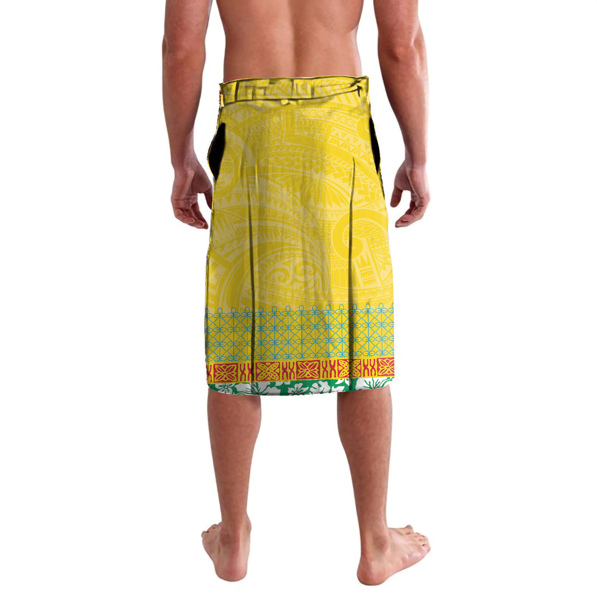 Torba Vanuatu Lavalava Hibiscus Sand Drawing with Pacific Pattern