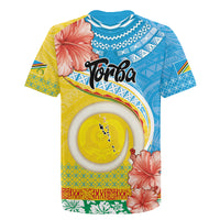 Torba Vanuatu Rugby Jersey Hibiscus Sand Drawing with Pacific Pattern