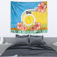 Torba Vanuatu Tapestry Hibiscus Sand Drawing with Pacific Pattern