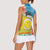 Torba Vanuatu Women Sleeveless Polo Shirt Hibiscus Sand Drawing with Pacific Pattern