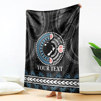 Custom Fiji and New Zealand Blanket Maori Fern Mix Tapa Tribal Unique