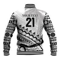 Custom Fiji Rugby Cibi Dance Baseball Jacket Create History World Cup Sevens