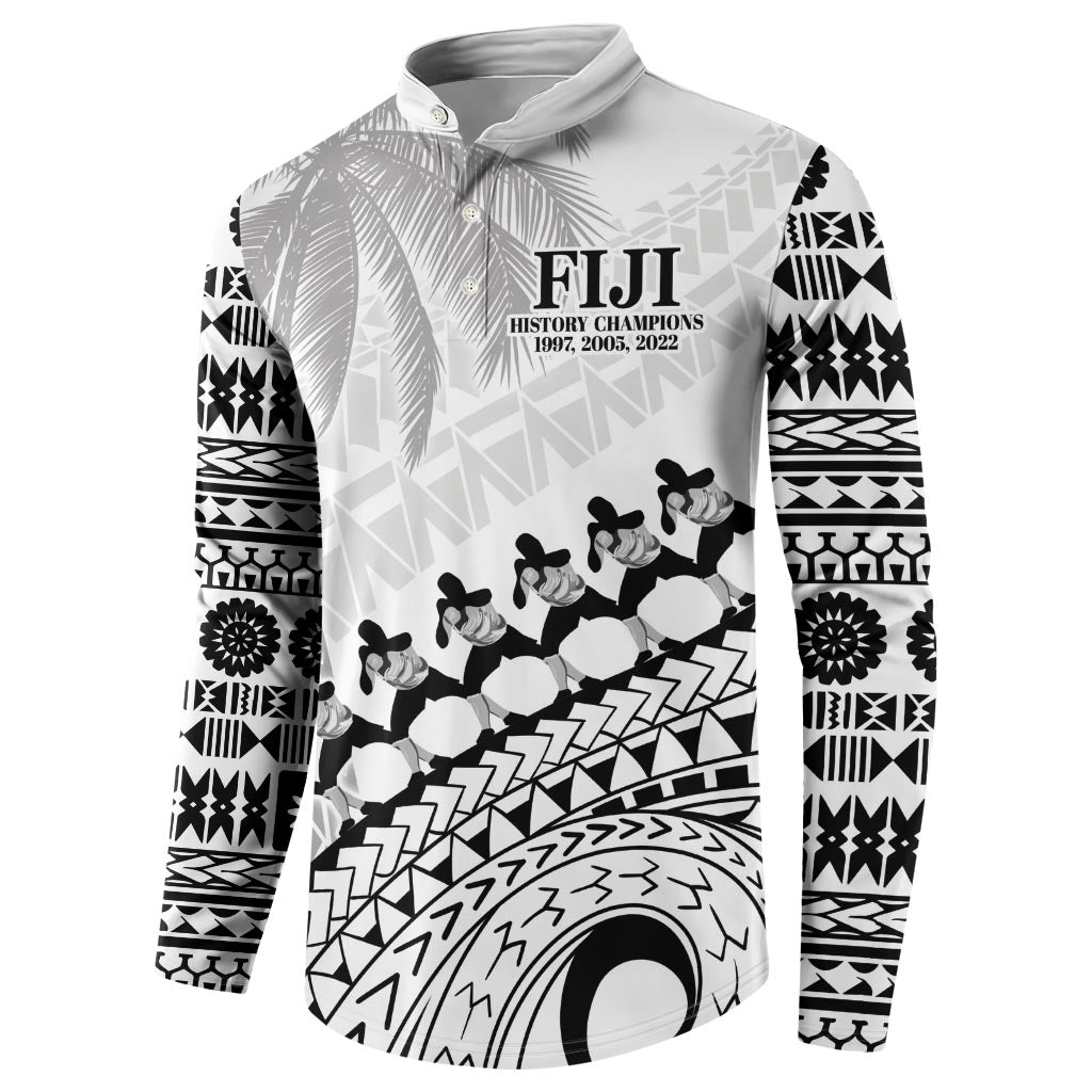 Custom Fiji Rugby Cibi Dance Button Sweatshirt Create History World Cup Sevens