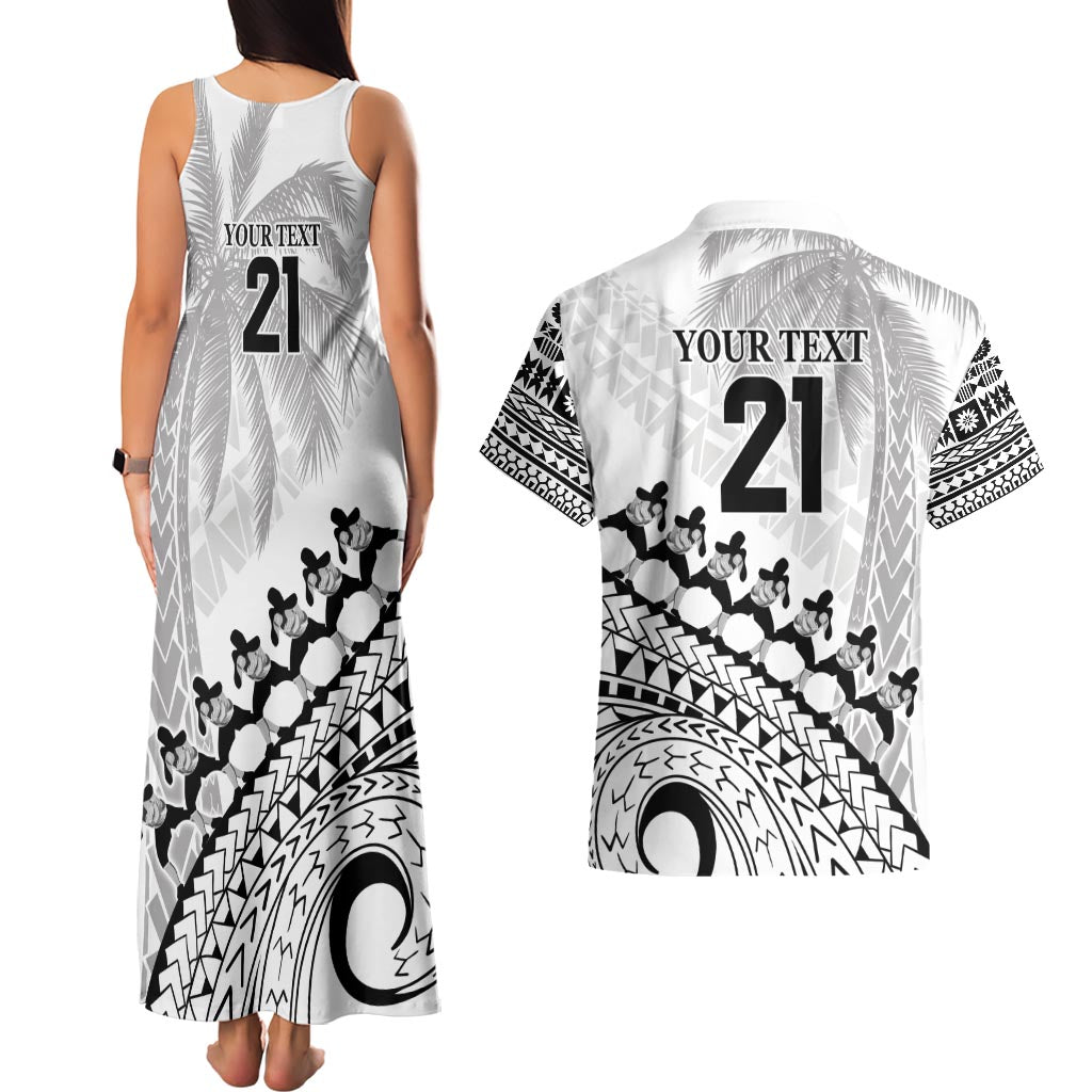 Custom Fiji Rugby Cibi Dance Couples Matching Tank Maxi Dress and Hawaiian Shirt Create History World Cup Sevens