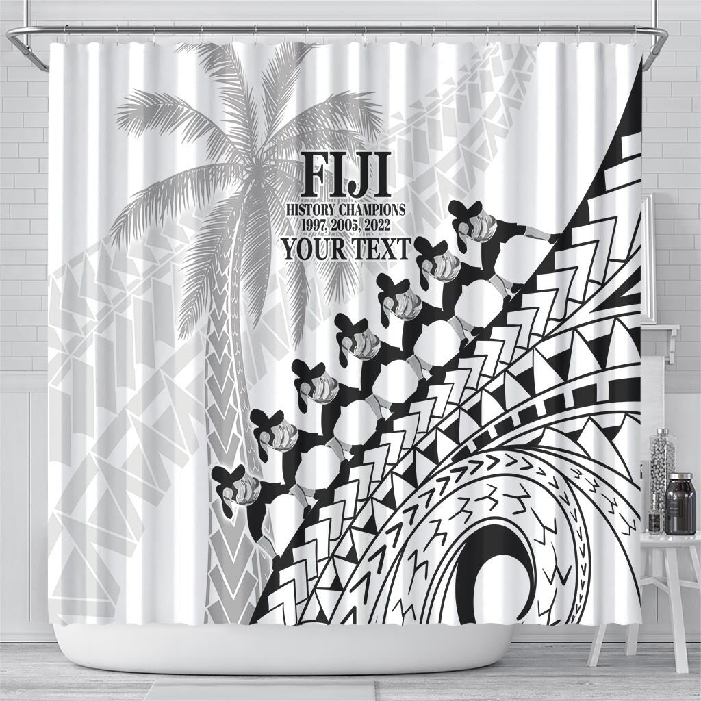 Custom Fiji Rugby Cibi Dance Shower Curtain Create History World Cup Sevens