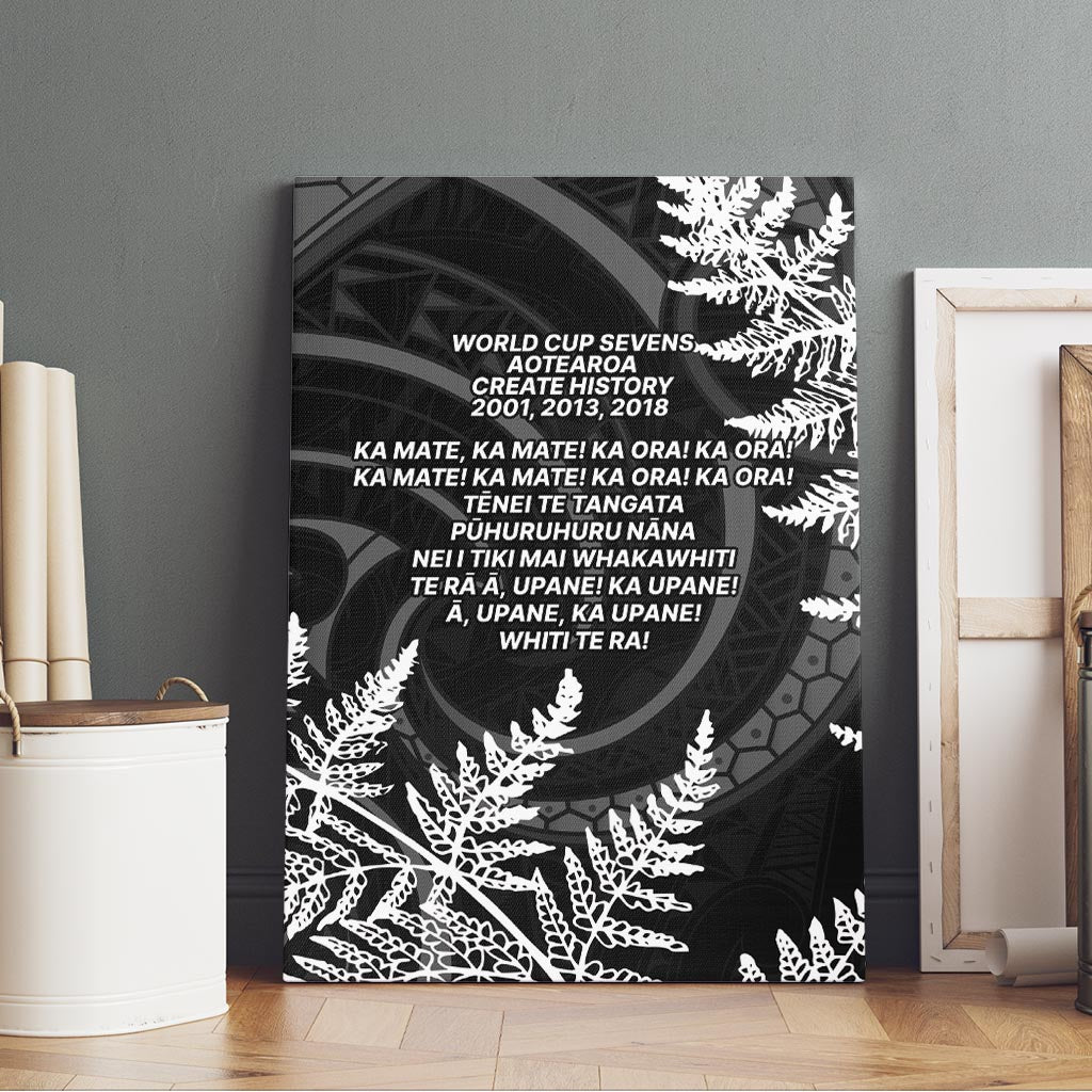 New Zealand Black Fern 7s Canvas Wall Art History World Cup Sevens