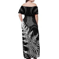 New Zealand Black Fern 7s Off Shoulder Maxi Dress History World Cup Sevens LT9 - Polynesian Pride