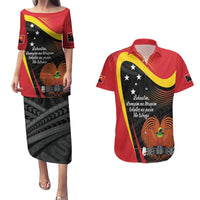 Personalised Papua Niugini Tok Pisin Wik Couples Matching Puletasi and Hawaiian Shirt