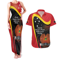 Personalised Papua Niugini Tok Pisin Wik Couples Matching Tank Maxi Dress and Hawaiian Shirt