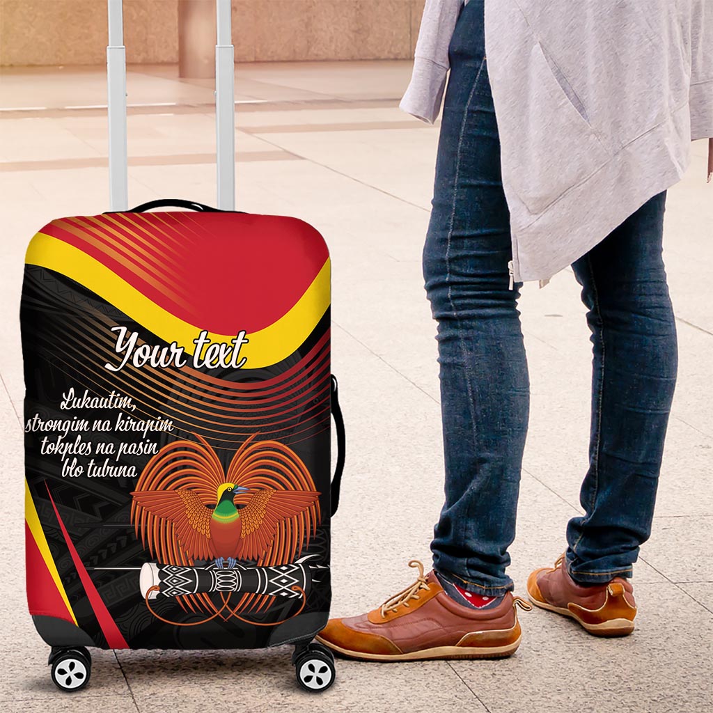 Personalised Papua Niugini Tok Pisin Wik Luggage Cover LT9 Red - Polynesian Pride