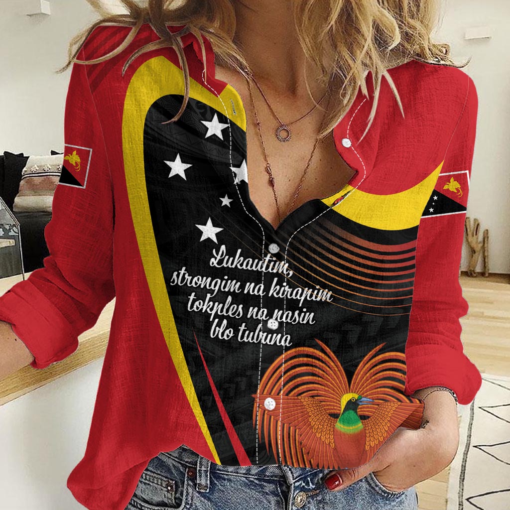 Personalised Papua Niugini Tok Pisin Wik Women Casual Shirt