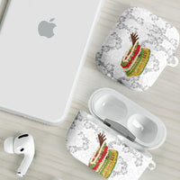 Hawaii Lei Kamehameha AirPods Case Ke'oke'o Seamless Pattern Hibiscus Flower LT9 - Polynesian Pride