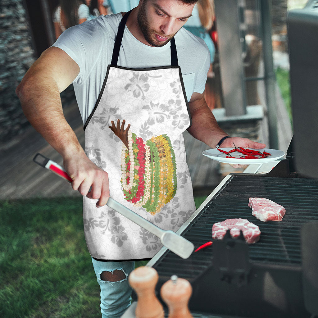 Hawaii Lei Kamehameha Apron Ke'oke'o Seamless Pattern Hibiscus Flower