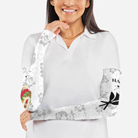 Hawaii Lei Kamehameha Arm Sleeves Ke'oke'o Seamless Pattern Hibiscus Flower