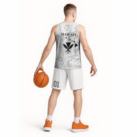 Hawaii Lei Kamehameha Basketball Jersey Ke'oke'o Seamless Pattern Hibiscus Flower LT9 - Polynesian Pride