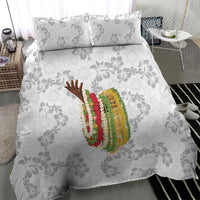Hawaii Lei Kamehameha Bedding Set Ke'oke'o Seamless Pattern Hibiscus Flower