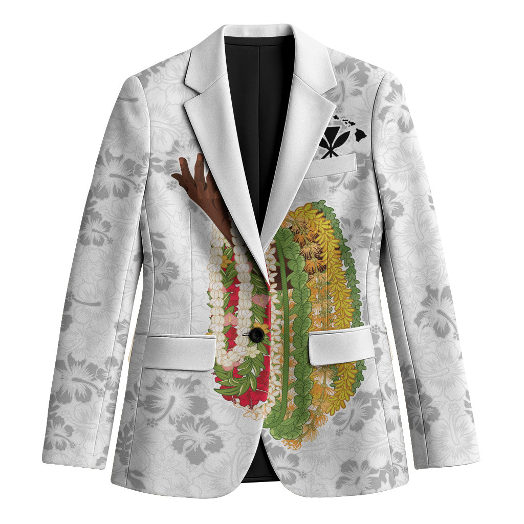 Hawaii Lei Kamehameha Blazer Ke'oke'o Seamless Pattern Hibiscus Flower