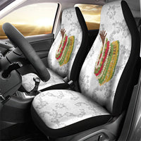 Hawaii Lei Kamehameha Car Seat Cover Ke'oke'o Seamless Pattern Hibiscus Flower