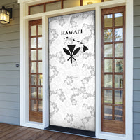Hawaii Lei Kamehameha Door Cover Ke'oke'o Seamless Pattern Hibiscus Flower LT9 - Polynesian Pride