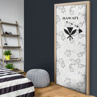 Hawaii Lei Kamehameha Door Cover Ke'oke'o Seamless Pattern Hibiscus Flower LT9 - Polynesian Pride