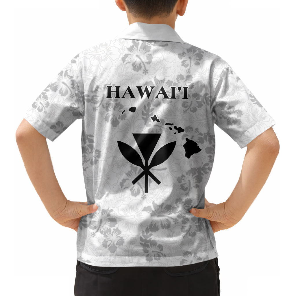 Hawaii Lei Kamehameha Kid Hawaiian Shirt Ke'oke'o Seamless Pattern Hibiscus Flower LT9 - Polynesian Pride