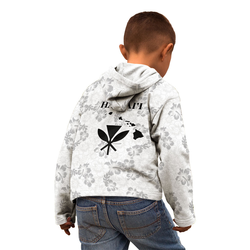 Hawaii Lei Kamehameha Kid Hoodie Ke'oke'o Seamless Pattern Hibiscus Flower