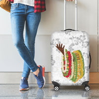 Hawaii Lei Kamehameha Luggage Cover Ke'oke'o Seamless Pattern Hibiscus Flower LT9 - Polynesian Pride