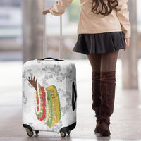 Hawaii Lei Kamehameha Luggage Cover Ke'oke'o Seamless Pattern Hibiscus Flower LT9 - Polynesian Pride