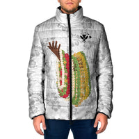 Hawaii Lei Kamehameha Padded Jacket Ke'oke'o Seamless Pattern Hibiscus Flower