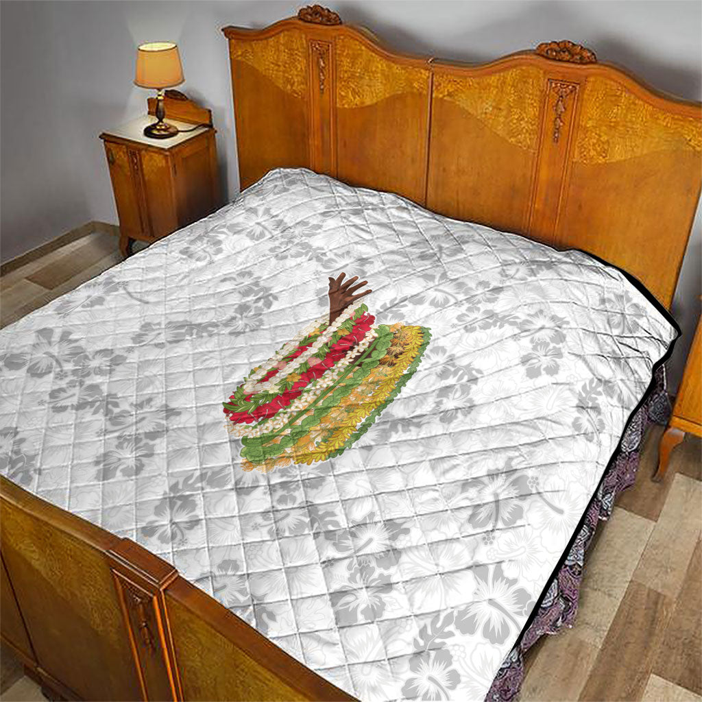Hawaii Lei Kamehameha Quilt Ke'oke'o Seamless Pattern Hibiscus Flower