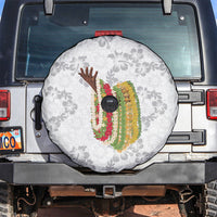 Hawaii Lei Kamehameha Spare Tire Cover Ke'oke'o Seamless Pattern Hibiscus Flower