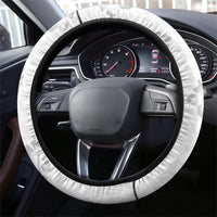 Hawaii Lei Kamehameha Steering Wheel Cover Ke'oke'o Seamless Pattern Hibiscus Flower LT9 - Polynesian Pride