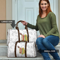 Hawaii Lei Kamehameha Travel Bag Ke'oke'o Seamless Pattern Hibiscus Flower LT9 - Polynesian Pride