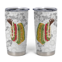 Hawaii Lei Kamehameha Tumbler Cup Ke'oke'o Seamless Pattern Hibiscus Flower LT9 White - Polynesian Pride