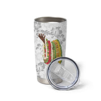 Hawaii Lei Kamehameha Tumbler Cup Ke'oke'o Seamless Pattern Hibiscus Flower LT9 - Polynesian Pride