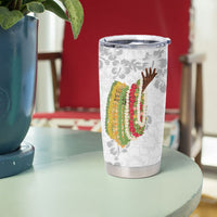 Hawaii Lei Kamehameha Tumbler Cup Ke'oke'o Seamless Pattern Hibiscus Flower LT9 - Polynesian Pride
