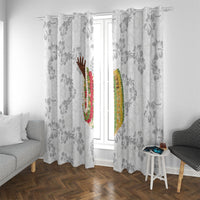 Hawaii Lei Kamehameha Window Curtain Ke'oke'o Seamless Pattern Hibiscus Flower
