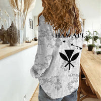 Hawaii Lei Kamehameha Women Casual Shirt Ke'oke'o Seamless Pattern Hibiscus Flower LT9 - Polynesian Pride