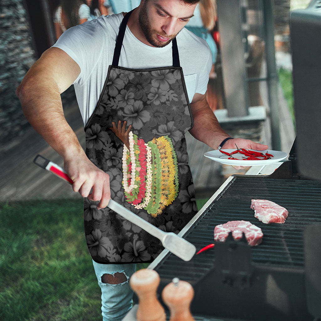 Hawaii Lei Kamehameha Apron Ele'ele Seamless Pattern Hibiscus Flower