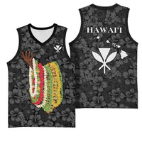 Hawaii Lei Kamehameha Basketball Jersey Ele'ele Seamless Pattern Hibiscus Flower
