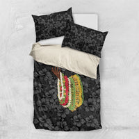 Hawaii Lei Kamehameha Bedding Set Ele'ele Seamless Pattern Hibiscus Flower
