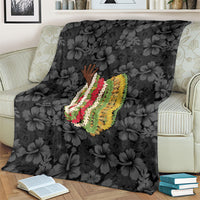 Hawaii Lei Kamehameha Blanket Ele'ele Seamless Pattern Hibiscus Flower