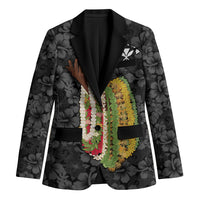 Hawaii Lei Kamehameha Blazer Ele'ele Seamless Pattern Hibiscus Flower