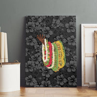 Hawaii Lei Kamehameha Canvas Wall Art Ele'ele Seamless Pattern Hibiscus Flower