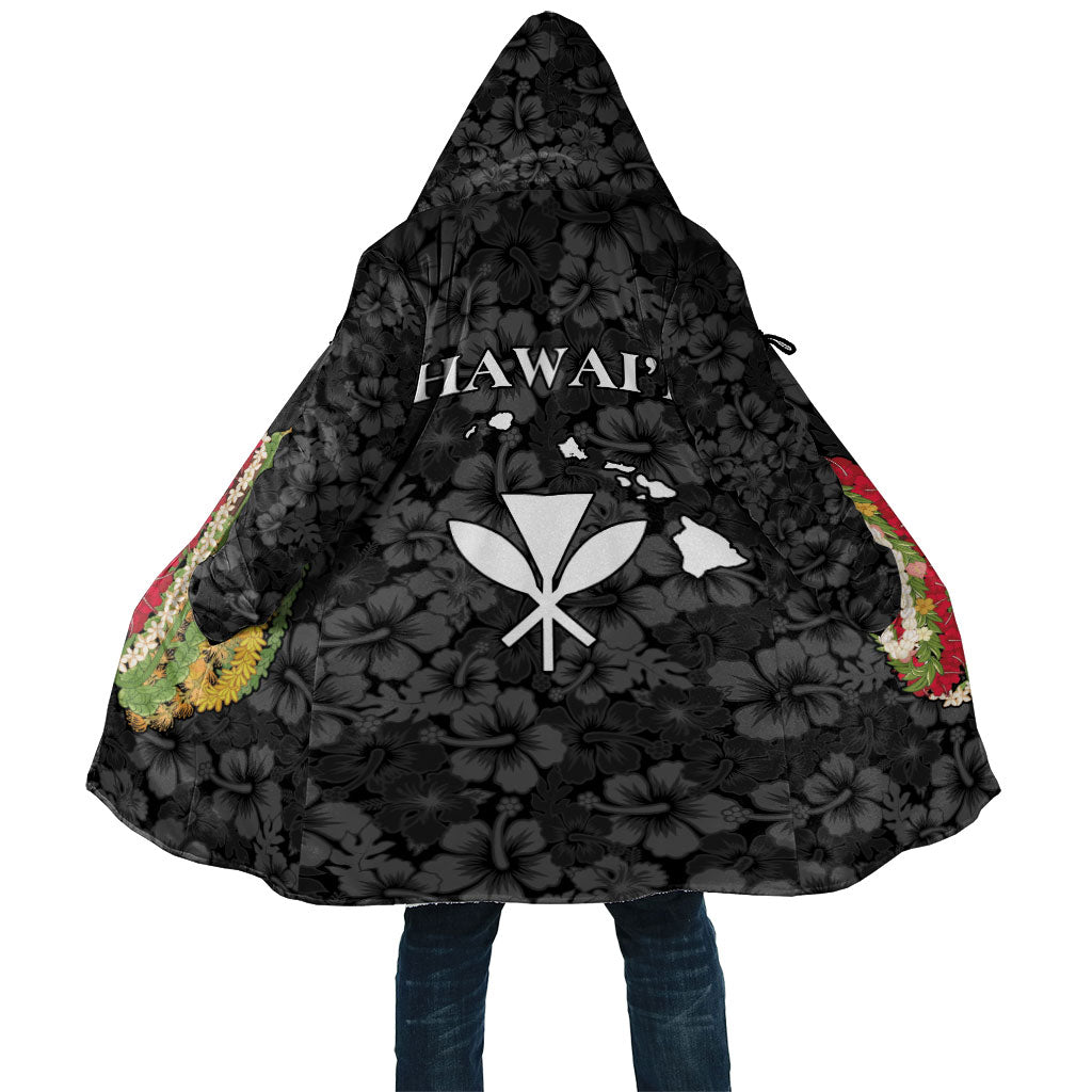 Hawaii Lei Kamehameha Cloak Ele'ele Seamless Pattern Hibiscus Flower