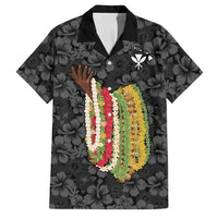 Hawaii Lei Kamehameha Family Matching Mermaid Dress and Hawaiian Shirt Ele'ele Seamless Pattern Hibiscus Flower