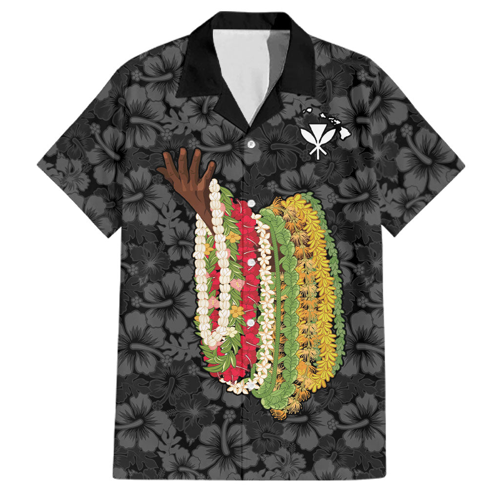 Hawaii Lei Kamehameha Family Matching Tank Maxi Dress and Hawaiian Shirt Ele'ele Seamless Pattern Hibiscus Flower