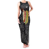 Hawaii Lei Kamehameha Family Matching Tank Maxi Dress and Hawaiian Shirt Ele'ele Seamless Pattern Hibiscus Flower