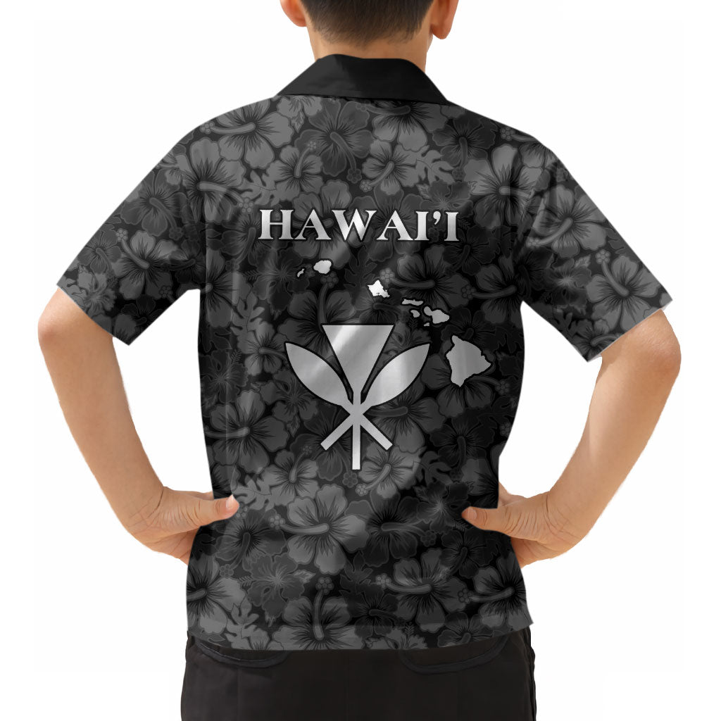 Hawaii Lei Kamehameha Kid Hawaiian Shirt Ele'ele Seamless Pattern Hibiscus Flower LT9 - Polynesian Pride