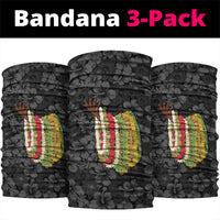 Hawaii Lei Kamehameha Neck Gaiter Ele'ele Seamless Pattern Hibiscus Flower